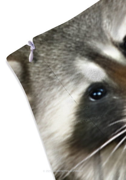 Raccoons Pizza Party Y2K Print Mini Skirt Cherrykitten