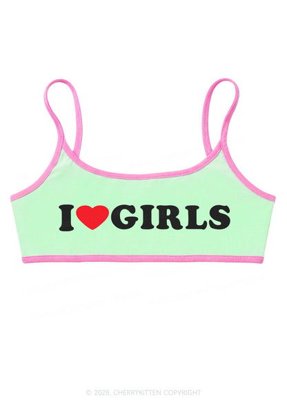 I Love Girls Pride Y2K Super Crop Cami Cherrykitten