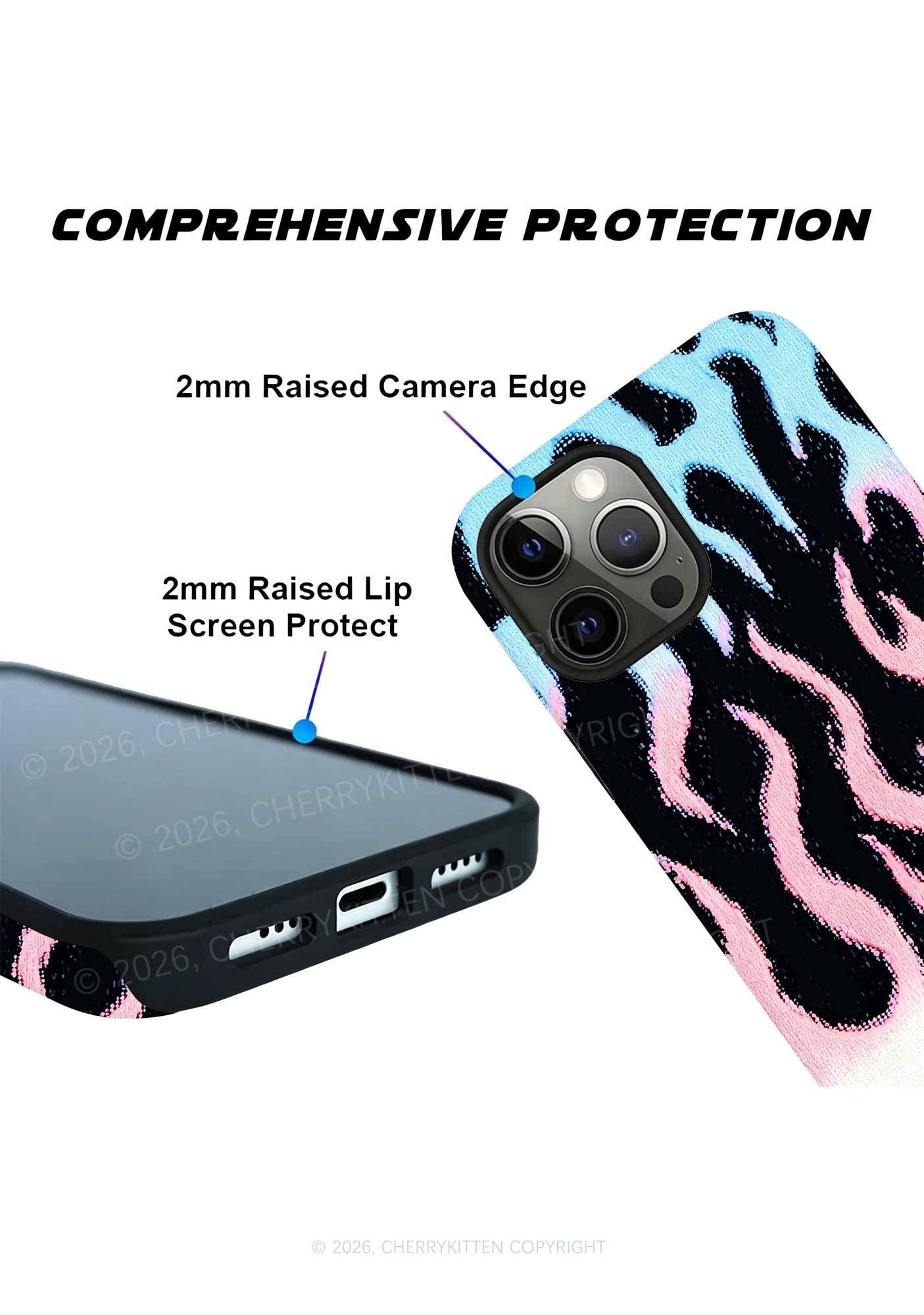 Trans Flame Pride Y2K Phone Case Cherrykitten