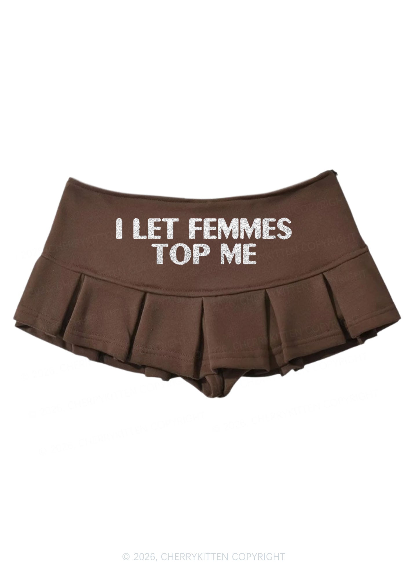 Glitter I Let Femmes Top Me Pride Y2K Mini Pleated Skirts Cherrykitten