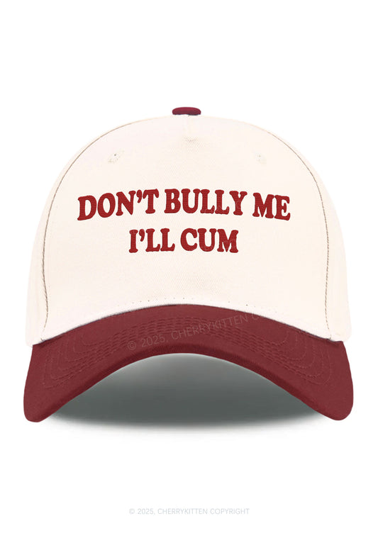 Embroidered Dont Bully Me Y2K Color Block Baseball Cap Cherrykitten