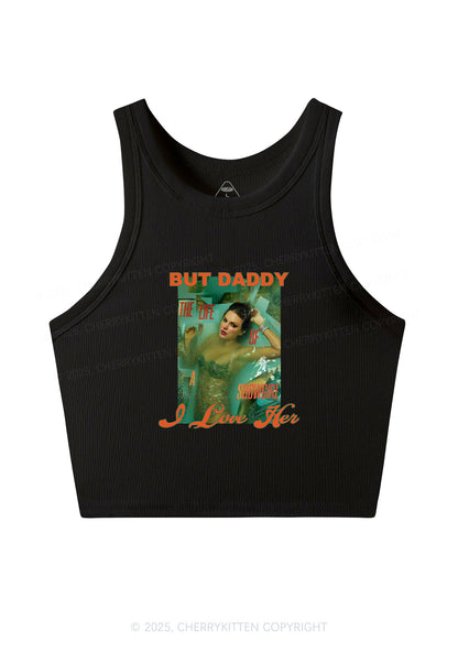 But Daddy Love TS Y2K Crop Tank Top Cherrykitten