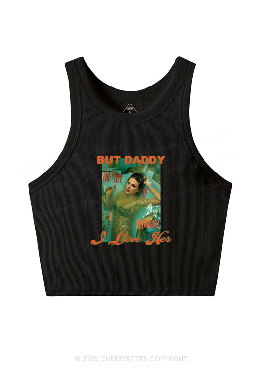 But Daddy Love TS Y2K Crop Tank Top Cherrykitten