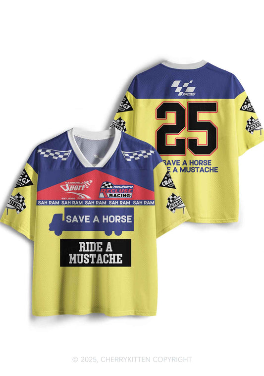 Custom Ride A Mustache Y2K Sport Jersey Shirts Cherrykitten