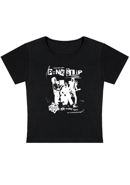 Curvy Pink Slip Take Me Away Baby Tee
