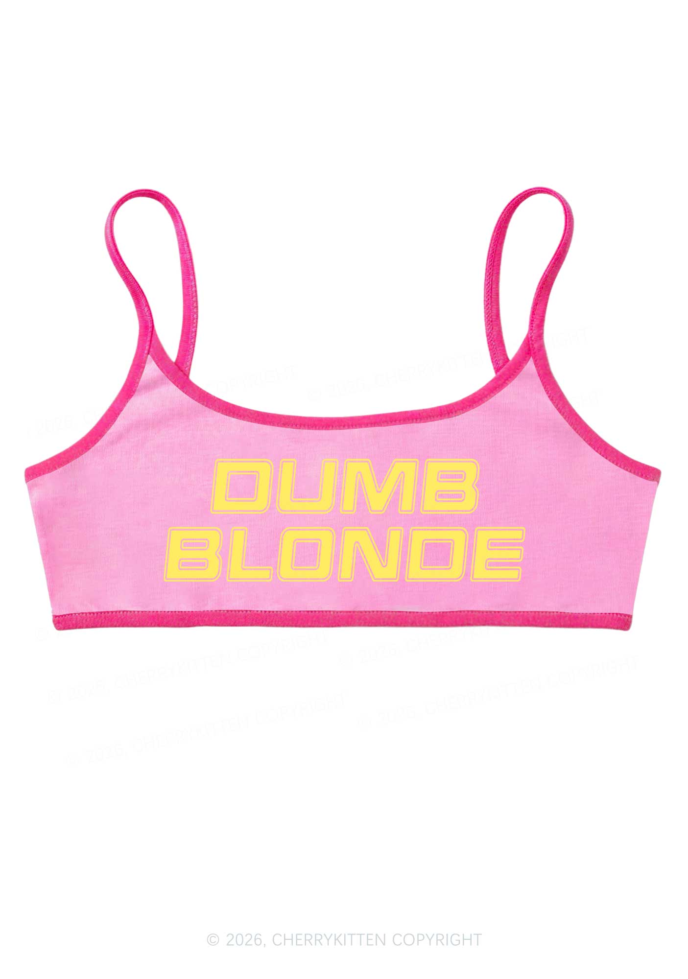 Dumb Blonde Y2K Super Crop Cami Cherrykitten