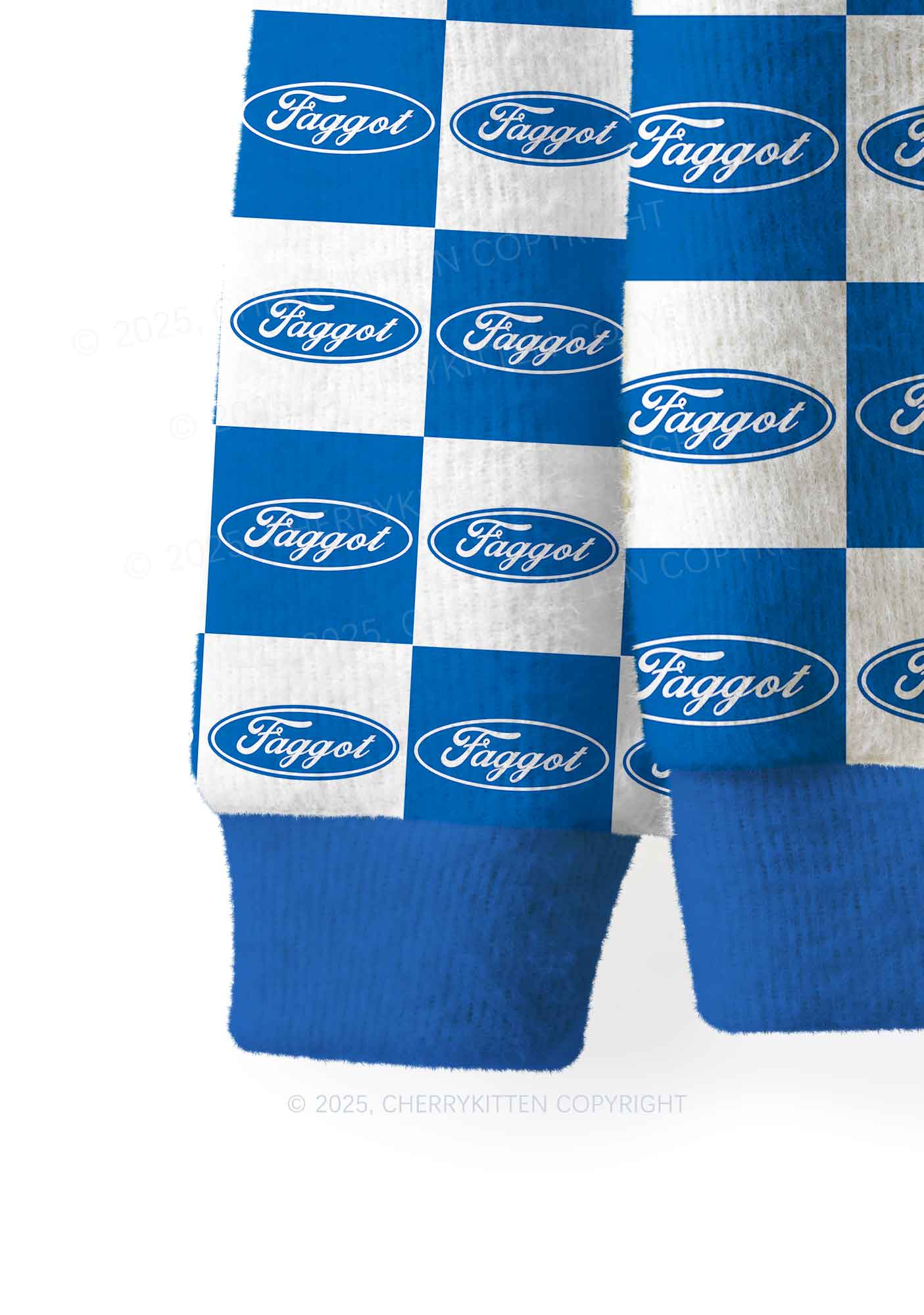 Oval Faggot Pride Y2K Christmas Knit Sweatshirt Cherrykitten