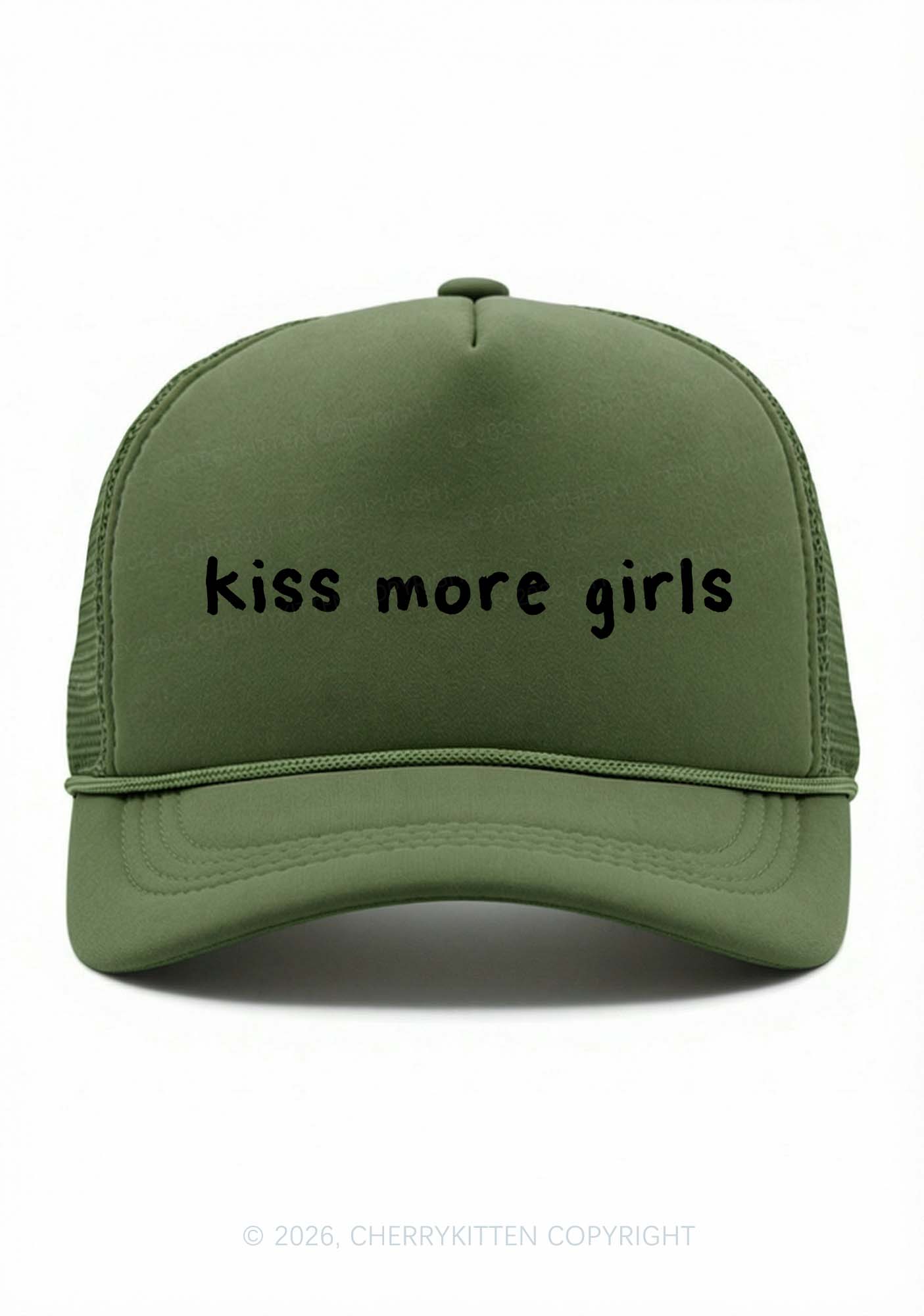 Kiss More Girls Pride Y2K Trucker Hat Cherrykitten