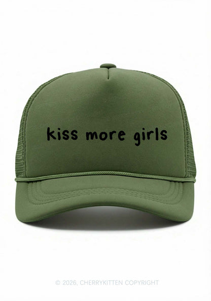 Kiss More Girls Pride Y2K Trucker Hat Cherrykitten