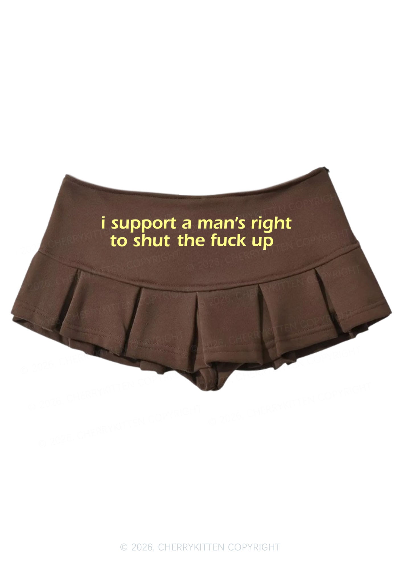 I Support A Mans Right Y2K Mini Pleated Skirts Cherrykitten