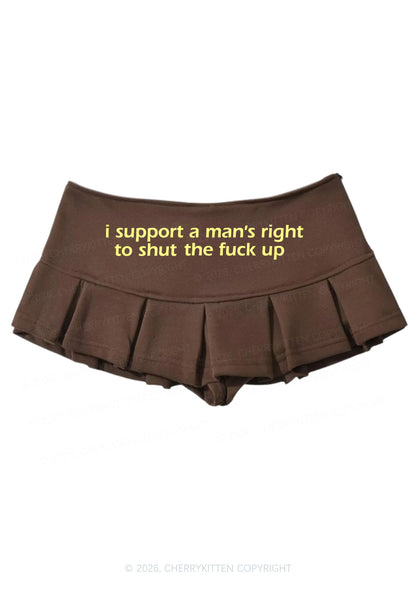 I Support A Mans Right Y2K Mini Pleated Skirts Cherrykitten
