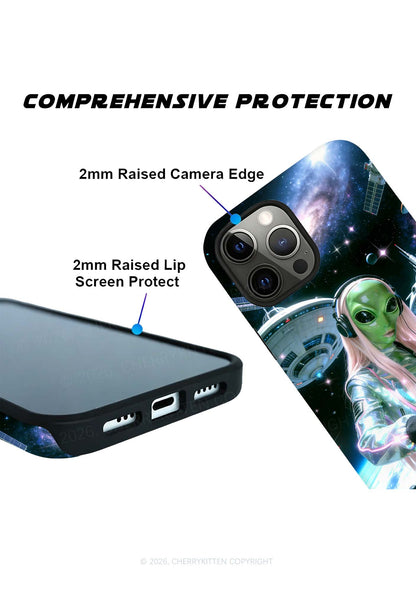 Space Alien DJ Y2K Phone Case Cherrykitten