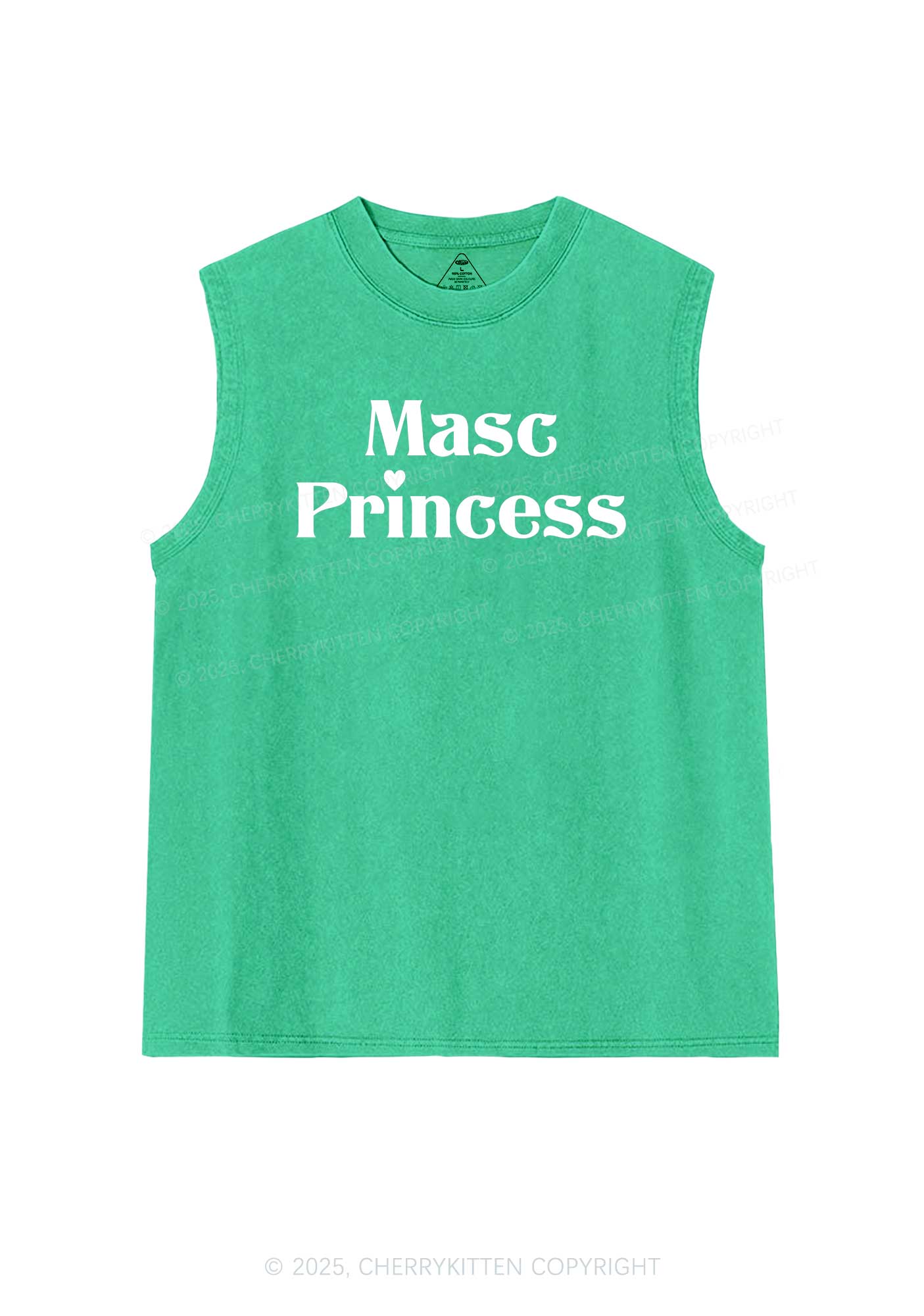 Masc Princess Pride Y2K Washed Muscle Tank Cherrykitten