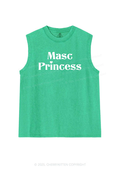 Masc Princess Pride Y2K Washed Muscle Tank Cherrykitten