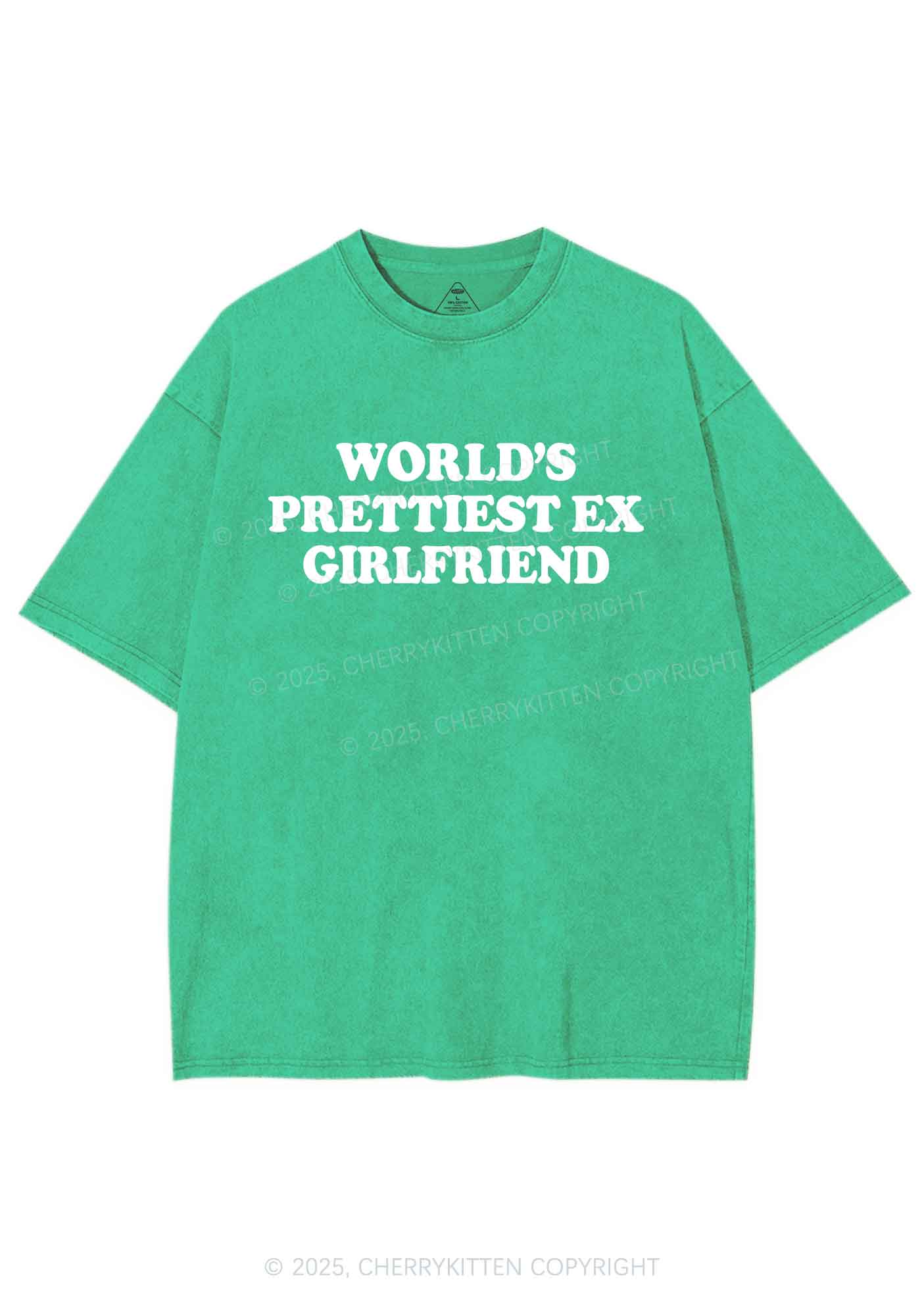 Worlds Prettiest Ex Girlfriend Y2K Shirts Washed Tee Cherrykitten