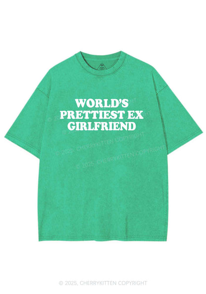 Worlds Prettiest Ex Girlfriend Y2K Shirts Washed Tee Cherrykitten