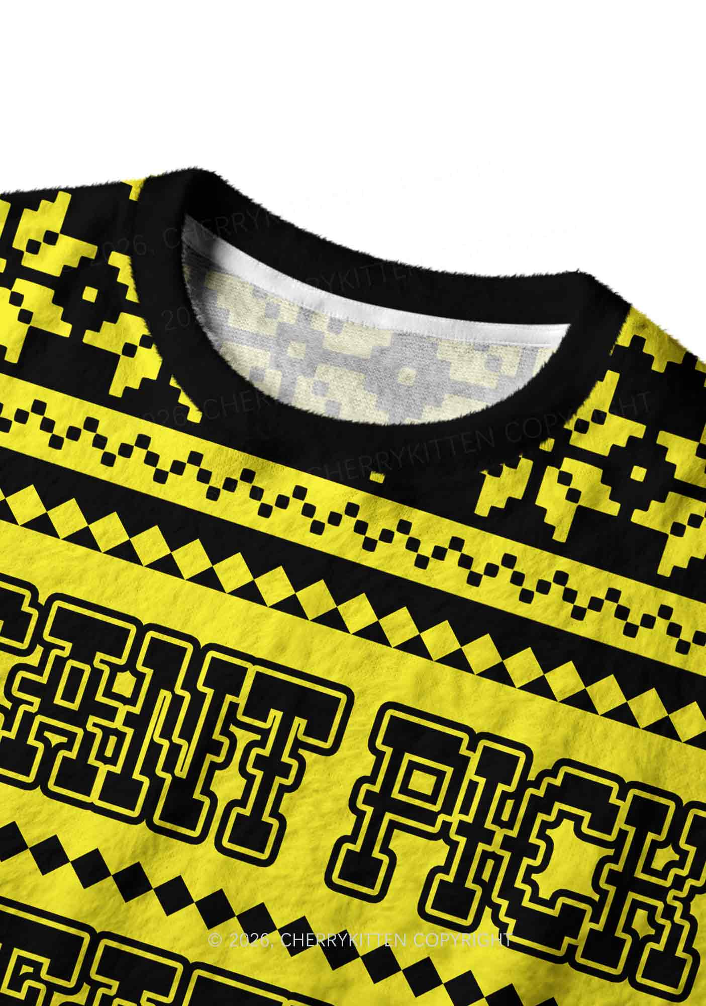 U Can Pick Ur Daddy Y2K Christmas Knit Sweatshirt Cherrykitten