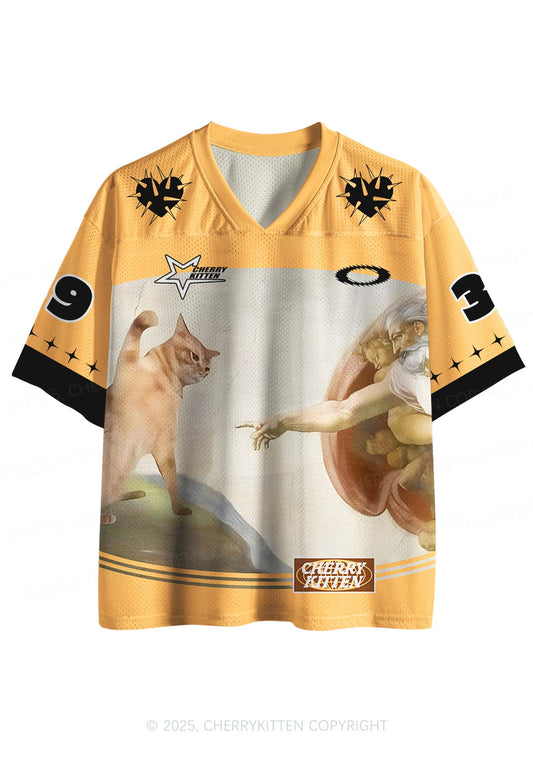 Custom God Give Cat Y2K Sport Jersey Shirts Cherrykitten