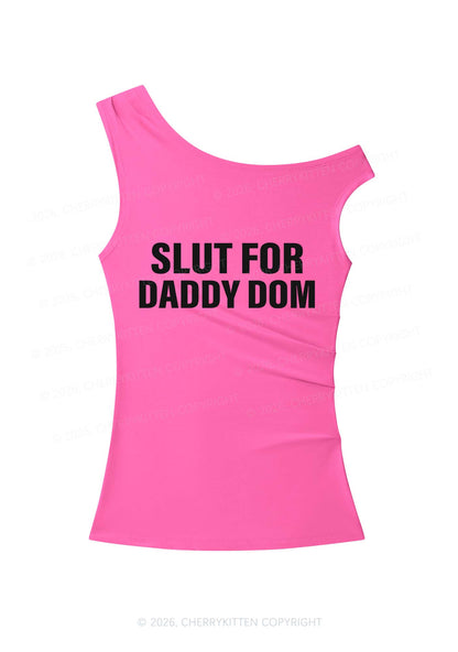 Slxt For Daddy Dom Y2K Off Shoulder Tank Top Cherrykitten