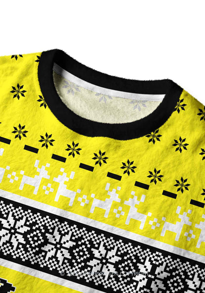 Made Your Dad Bottom Pride Y2K Christmas Knit Sweatshirt Cherrykitten