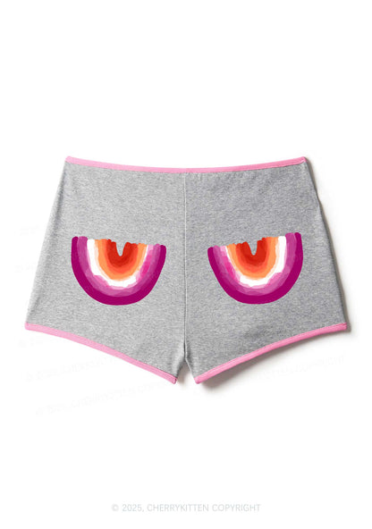 Double Rainbow Pride Y2K Booty Shorts Cherrykitten