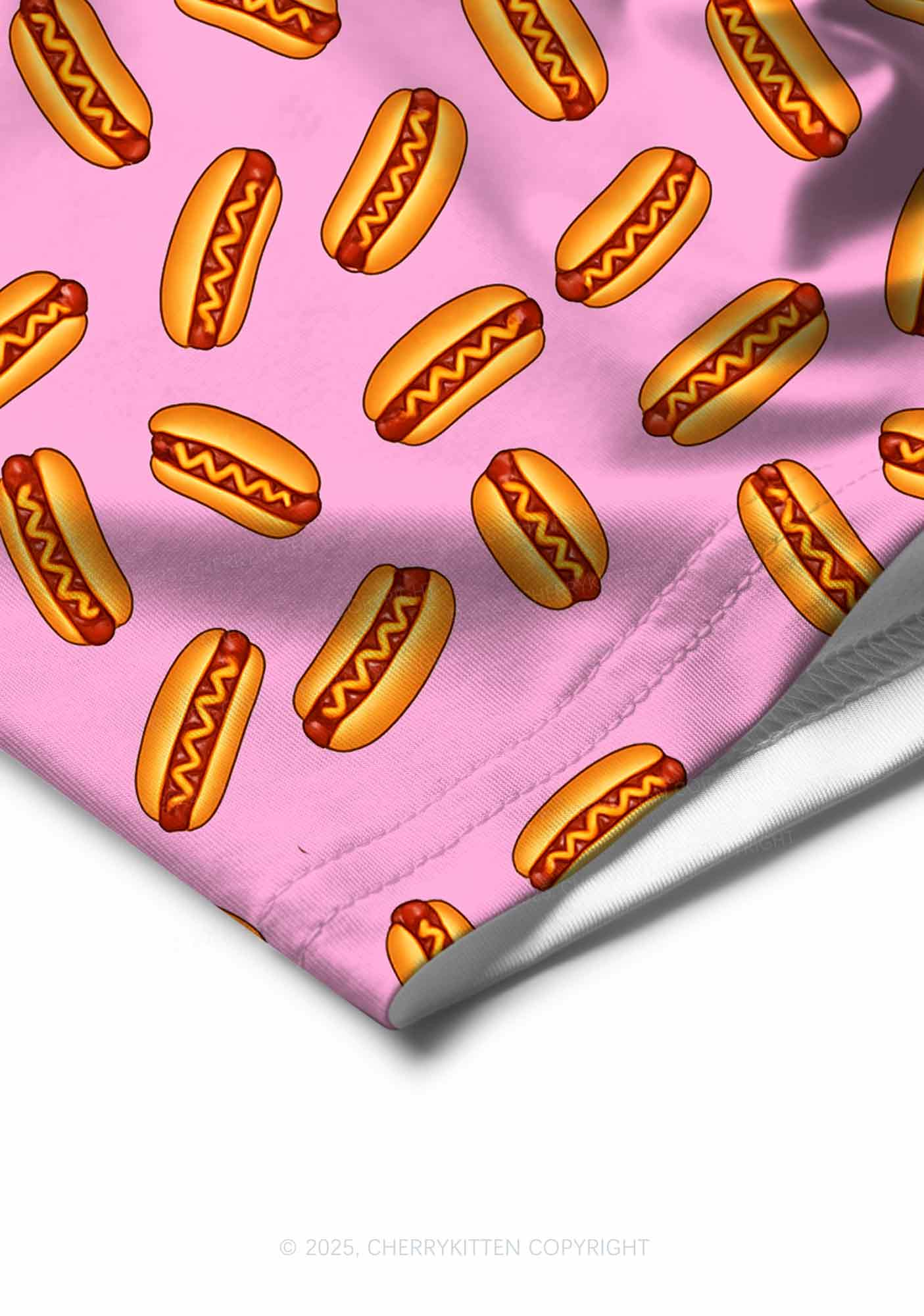 Pink Hot Dog Y2K Print Men Boxer Briefs Cherrykitten