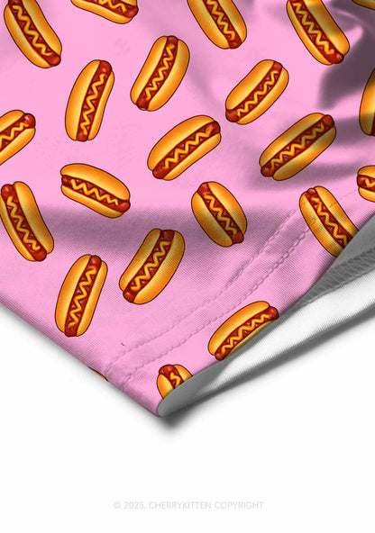 Pink Hot Dog Y2K Print Men Boxer Briefs Cherrykitten