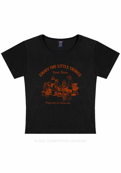 Curvy Enjoy The Little Things Y2K Baby Tee Cherrykitten