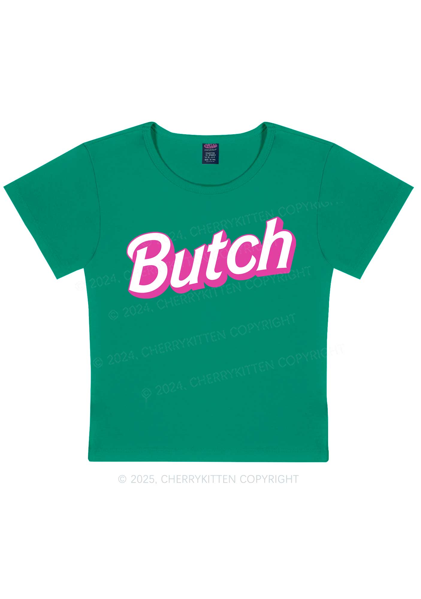 Pink Butch Y2K Baby Tee Cherrykitten