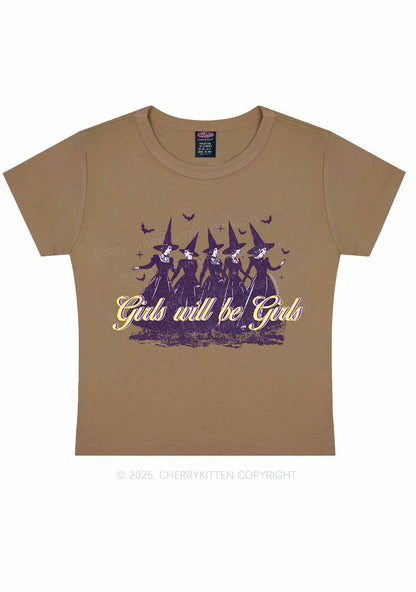 Halloween Witches Will Be Witches Y2K Baby Tee Cherrykitten