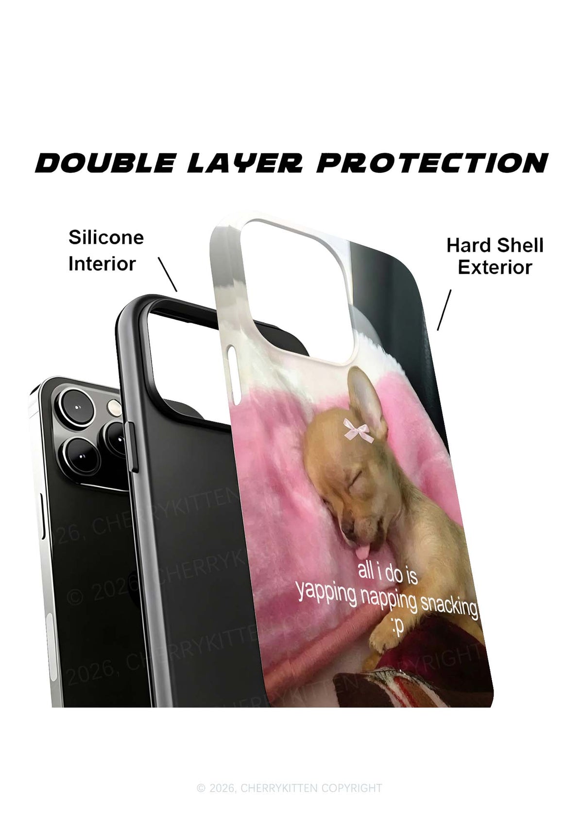 All I Do Is Yapping Y2K Phone Case Cherrykitten