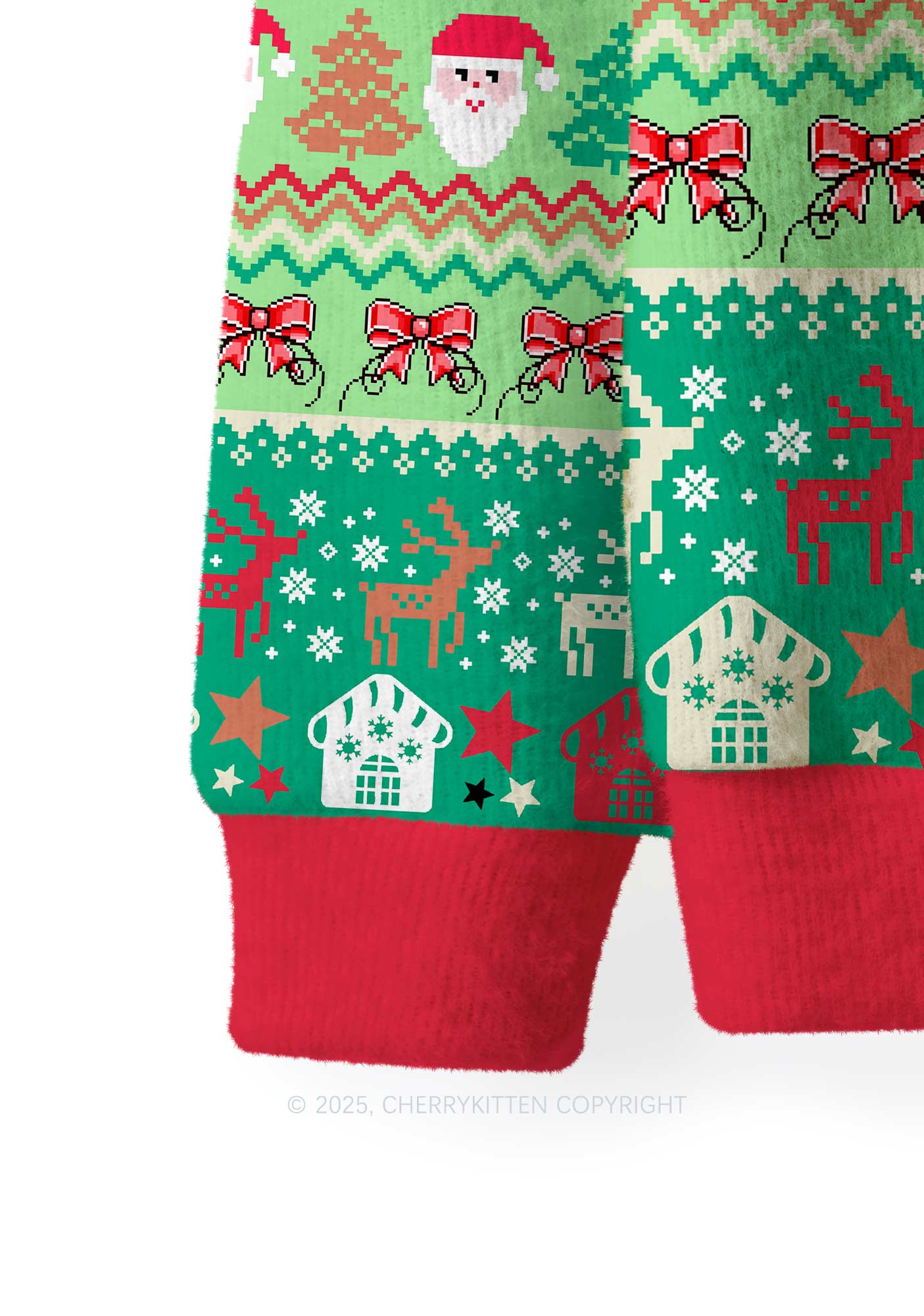 Santas Favorite Ho Y2K Christmas Knit Sweatshirt Cherrykitten