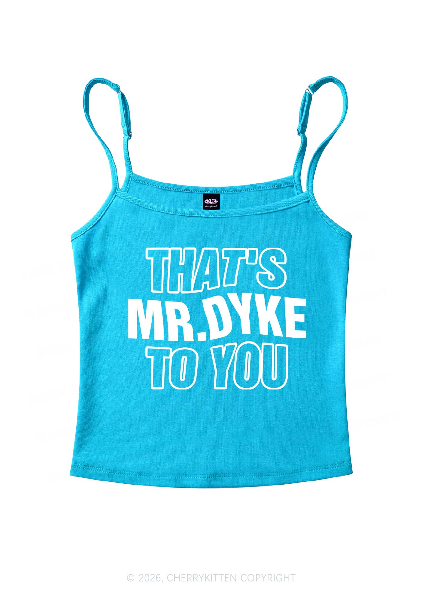 Thats Mr Dyke Pride Y2K Spaghetti Strap Cami Cherrykitten