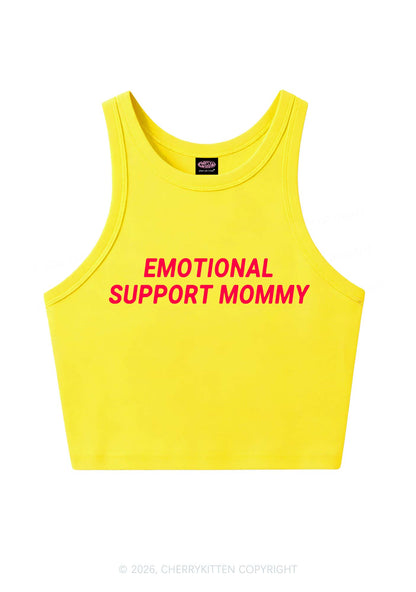 Emotional Support Mommy Y2K Crop Tank Top Cherrykitten