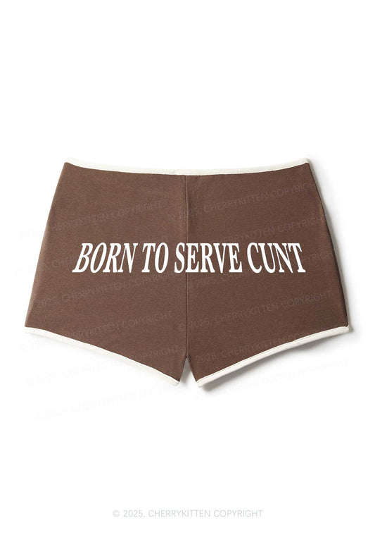 Born To Serve Cxxt Y2K Booty Shorts Cherrykitten