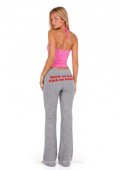 Spank Me Hard Y2K Low Rise Drawstring Flare Pants Cherrykitten