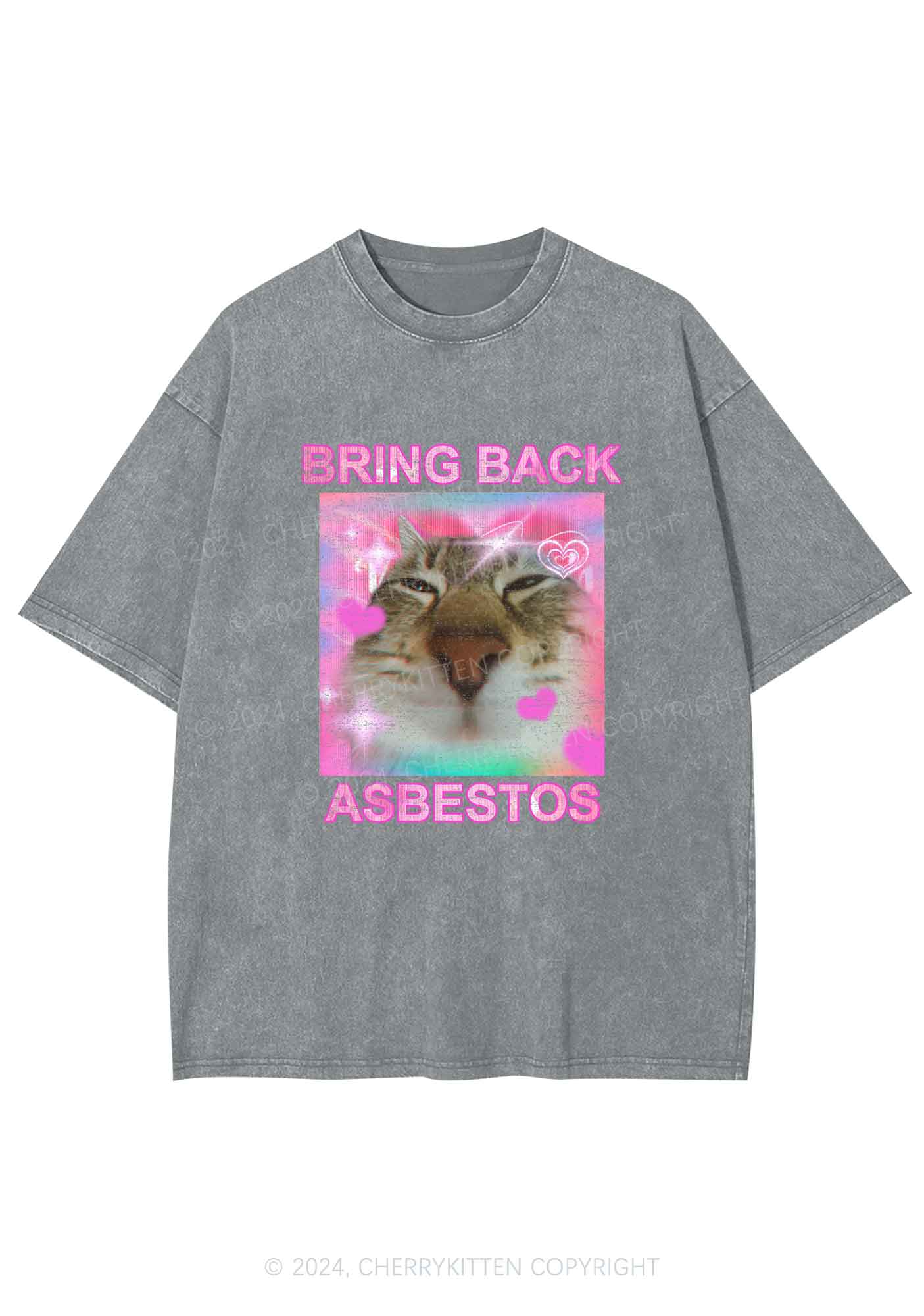 Bring Back Asbestos Y2K Washed Tee Cherrykitten