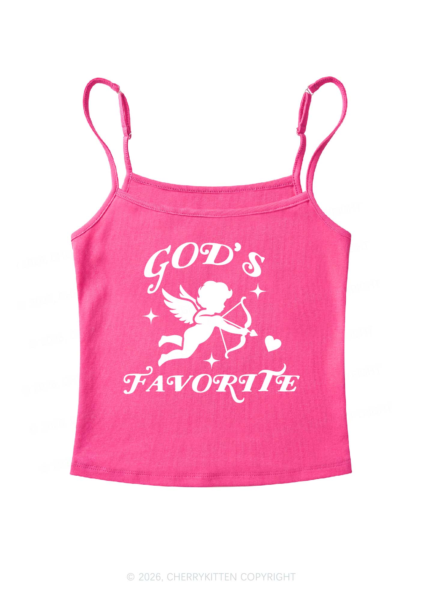 Gods Favorite Cupid Valentine's Day Y2K Spaghetti Strap Cami Cherrykitten