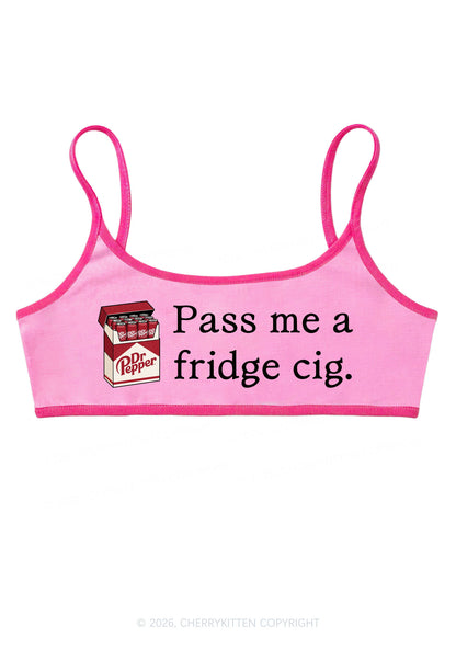 Pass Me A Fridge Cig Red Drinks Y2K Super Crop Cami Cherrykitten