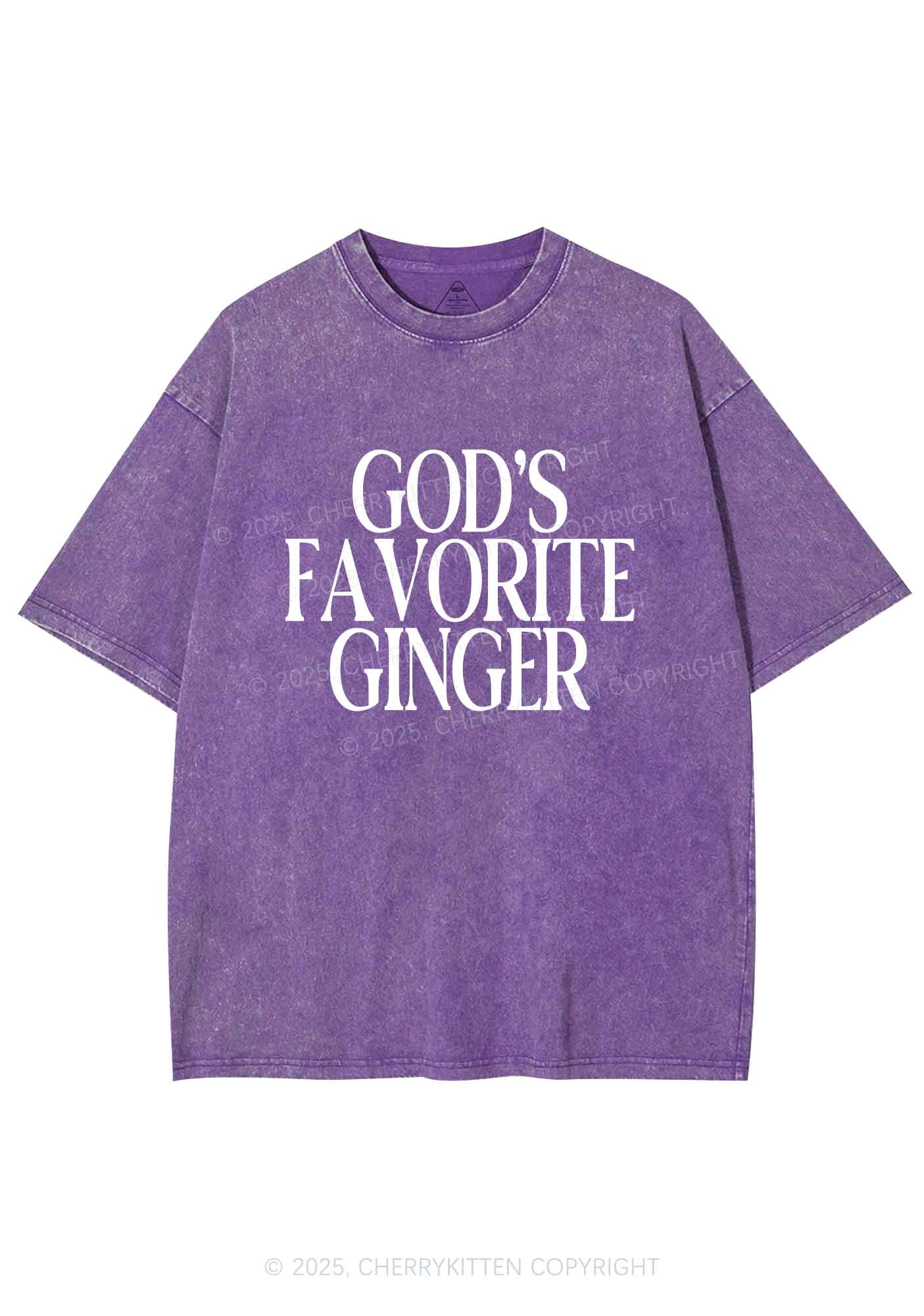 Gods Favorite Ginger Y2K Shirts Washed Tee Cherrykitten