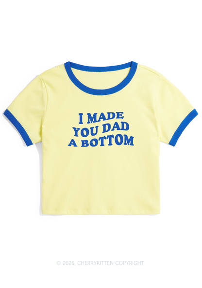 I Made You Dad A Bottom Pride Y2K Ringer Tee Cherrykitten