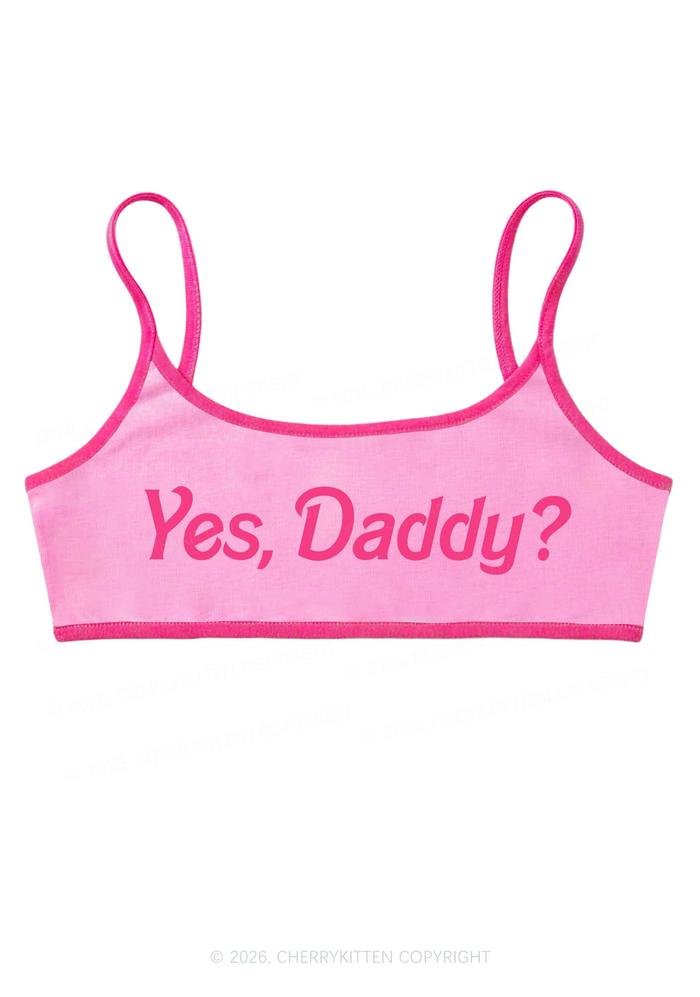 Yes Daddy Y2K Super Crop Cami Cherrykitten