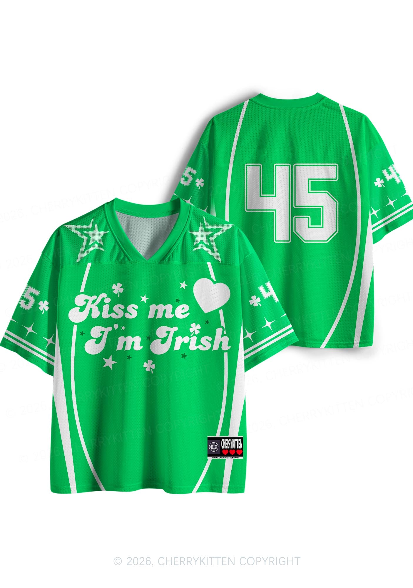 Custom Kiss Me Im Irish St Patricks Y2K Sport Jersey Shirts Cherrykitten