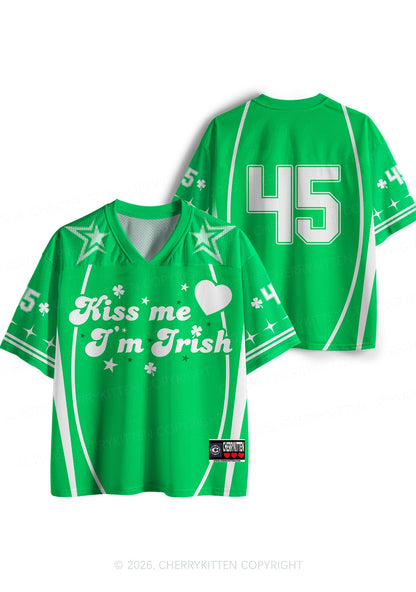 Custom Kiss Me Im Irish St Patricks Y2K Sport Jersey Shirts Cherrykitten