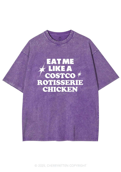 Eat Me Like Chicken Y2K Shirts Washed Tee Cherrykitten