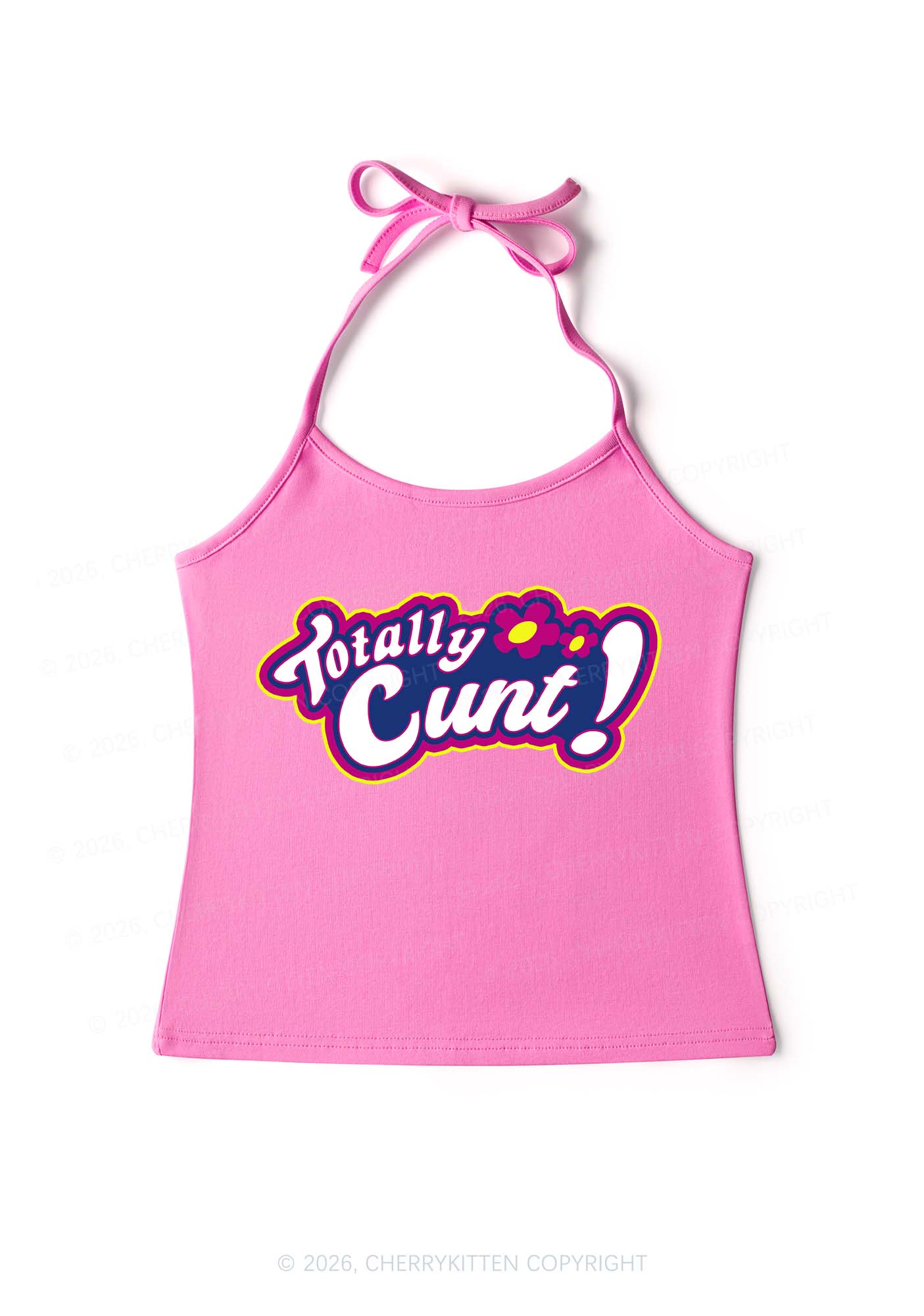 Totally Cxxt Y2K Halter Neck Cami Cherrykitten
