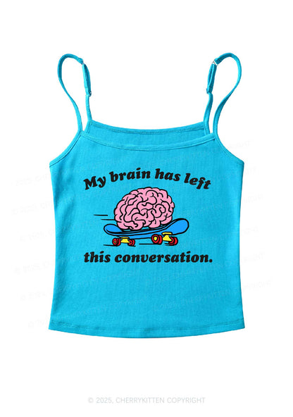 Brain Left Conversation Y2K Spaghetti Strap Cami Cherrykitten