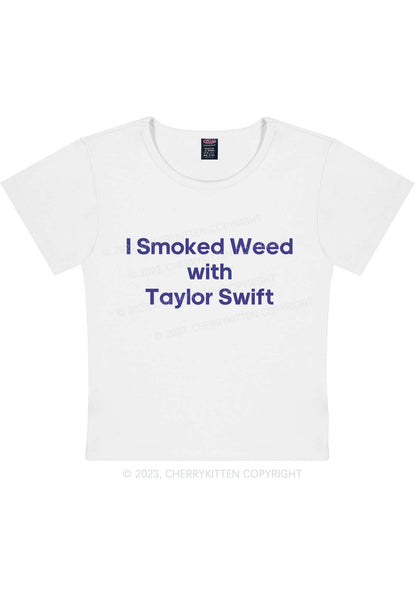 I Smoked With TS Y2K Baby Tee Cherrykitten