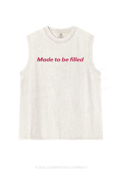 Made To Be Filled Y2K Washed Muscle Tank Cherrykitten