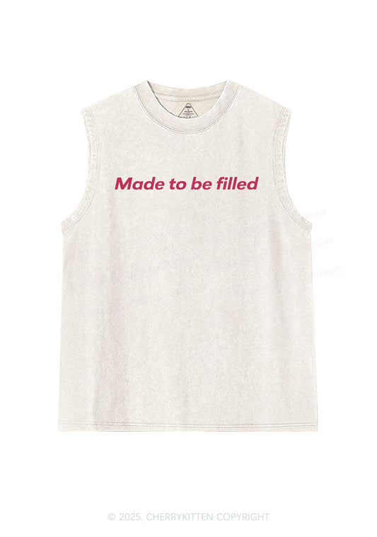 Made To Be Filled Y2K Washed Muscle Tank Cherrykitten